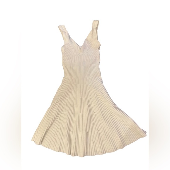 Express White Ribbed Mini Sweater Dress XS - Picture 2 of 6